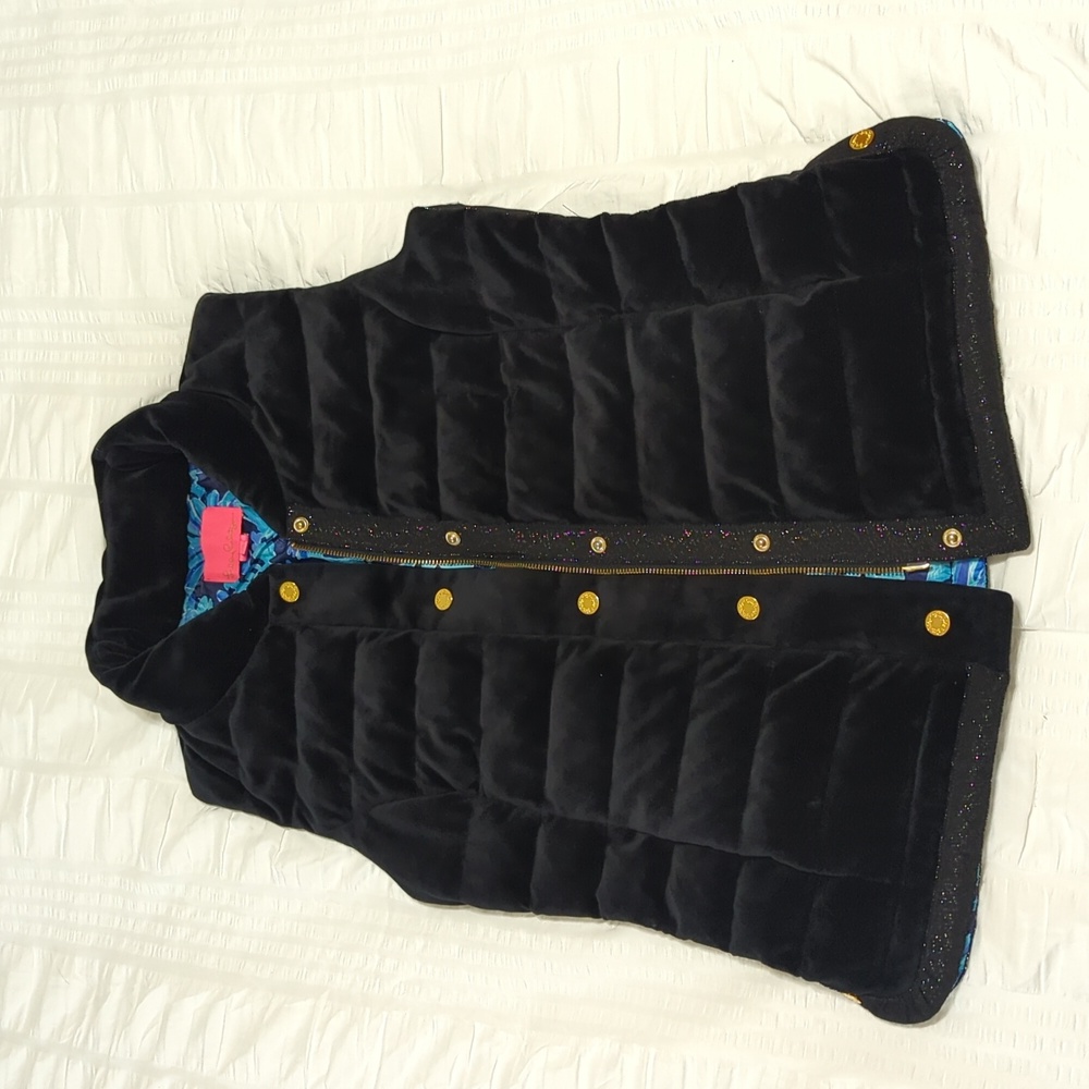 EEEEEEEEEUC BLACK LILLY PULITZER VEST